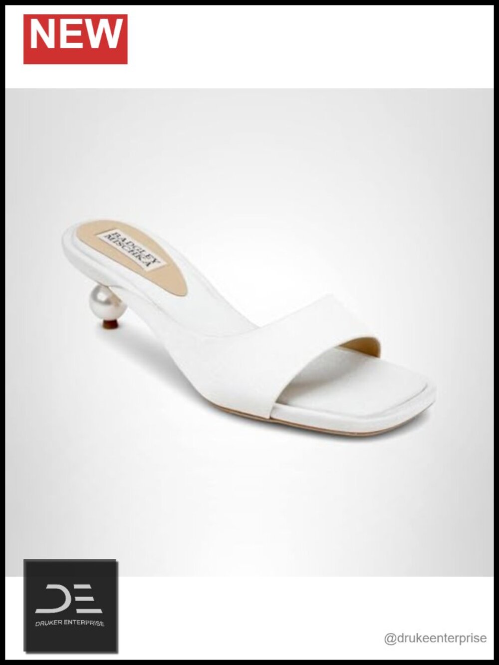Badgley Mischka Women's Heeled Sandals Kitten Heel Slingback Slip On Square Toe